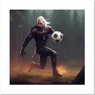 witcher playing football Posters and Art